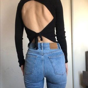 H&M Black open-backed top